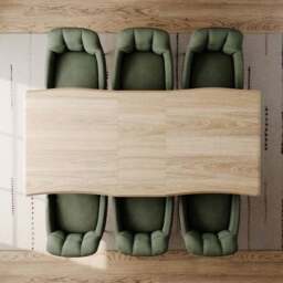 Ezra II 4-6 Seater Extendable Rectangle Dining Table - thumbnail 3
