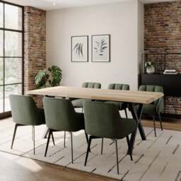 Ezra II 4-6 Seater Extendable Rectangle Dining Table - thumbnail 1
