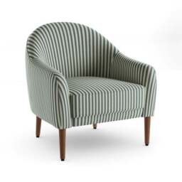 Kaspar Woven Linford Stripe Tub Chair - thumbnail 5