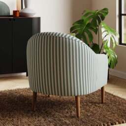 Kaspar Woven Linford Stripe Tub Chair - thumbnail 2