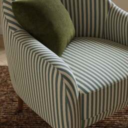 Kaspar Woven Linford Stripe Tub Chair - thumbnail 3