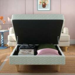 Zoe Ditsy Floral Square Storage Footstool - thumbnail 2