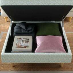 Zoe Ditsy Floral Square Storage Footstool - thumbnail 3