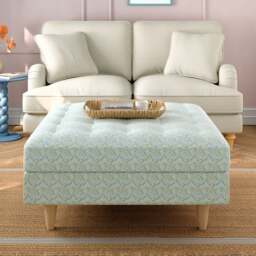 Zoe Ditsy Floral Square Storage Footstool - thumbnail 1