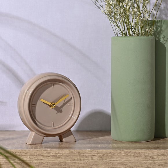 Interval Ceramic Round Mantel Clock - image 1