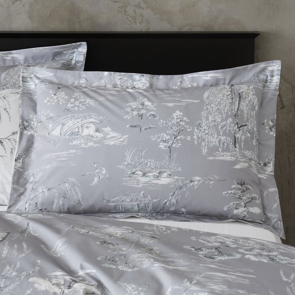 Chinoiserie Grey Oxford Pillowcase - image 1