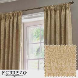 Morris & Co. Acorn Tonal Jacquard Pencil Pleat Curtains - thumbnail 4