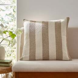 Boucle Stripe Cotton Square Cushion - thumbnail 1