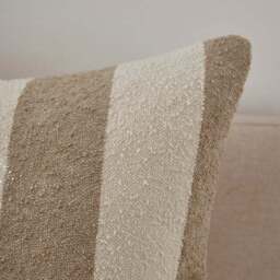 Boucle Stripe Cotton Square Cushion - thumbnail 4