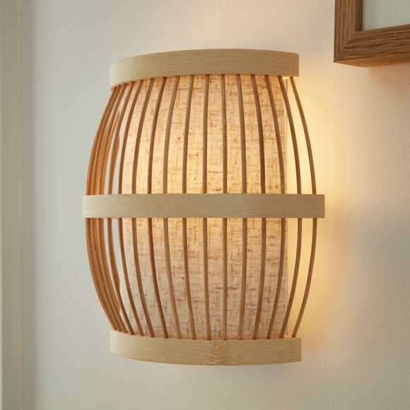 Kiva Boho Bamboo Wall Light - image 1