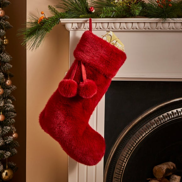 Faux Fur Christmas Stocking