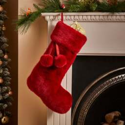 Faux Fur Christmas Stocking