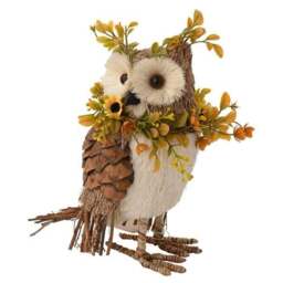 Country Living Owl with Flowers Ornament - thumbnail 2