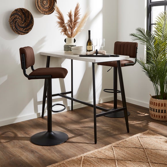 Rhys Height Adjustable Bar Stool, PU - image 1