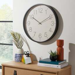 Modern Black Wall Clock - thumbnail 1