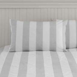 Kent Broad Stripe 100% Cotton Duvet Cover & Pillowcase Set - thumbnail 5