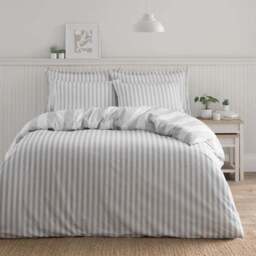Kent Broad Stripe 100% Cotton Duvet Cover & Pillowcase Set - thumbnail 2