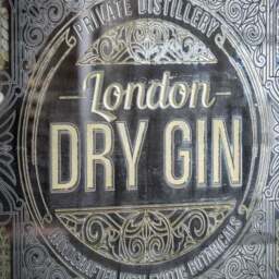 Cedar and Sage Antique Printed London Dry Gin Wall Mirror - thumbnail 2