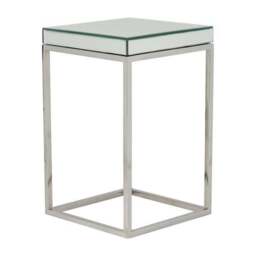 Elysee Small Square Side Table, Mirrored Glass - thumbnail 5