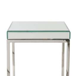 Elysee Small Square Side Table, Mirrored Glass - thumbnail 6