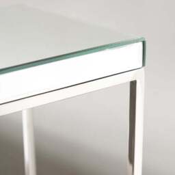 Elysee Small Square Side Table, Mirrored Glass - thumbnail 2