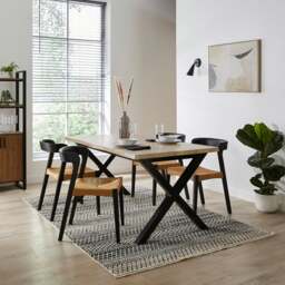 Ezra 4-6 Seater Rectangular Extendable Dining Table, 160-200cm - thumbnail 1