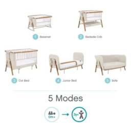 Tutti Bambini CoZee XL Bedside Crib Cot - thumbnail 6
