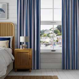 Nautical Stripe Made to Measure Fire Retardant Curtains - thumbnail 2