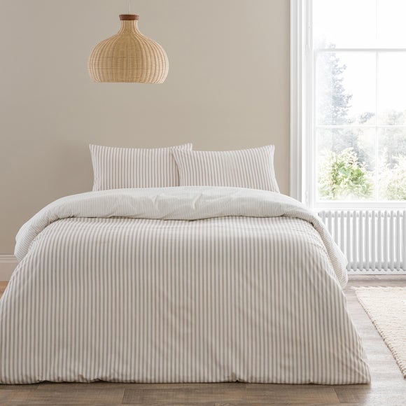 Dawson Stripe 100% Washed Cotton Duvet Cover & Pillowcase Set - image 1