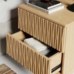 Inga 2 Drawer Bedside Table - thumbnail 3