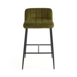 Caden Counter Height Bar Stool, Velvet - thumbnail 5