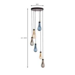 Verne Glass 6 Light Cluster Ceiling Light - thumbnail 6