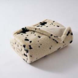 Cowhide Faux Fur Throw Blanket, 130cm x 180cm