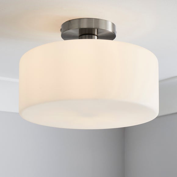 Amelie Opal Glass Flush Ceiling Light - image 1