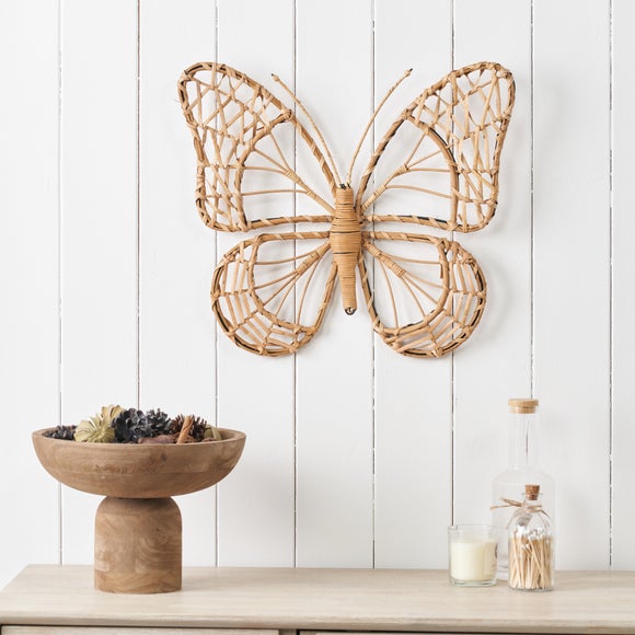 Natural Rattan Butterfly Wall Art - image 1