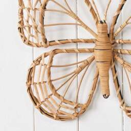 Natural Rattan Butterfly Wall Art - thumbnail 2