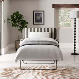 Beatrice II Woven Stripe Single Snuggle Sofa Bed