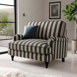 Beatrice II Woven Stripe Single Snuggle Sofa Bed - thumbnail 2