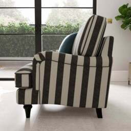 Beatrice II Woven Stripe Single Snuggle Sofa Bed - thumbnail 3