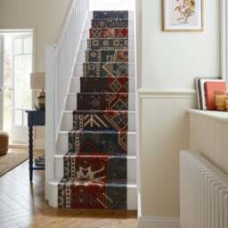 Traditional Patchwork Chenille Stair Runner - thumbnail 1