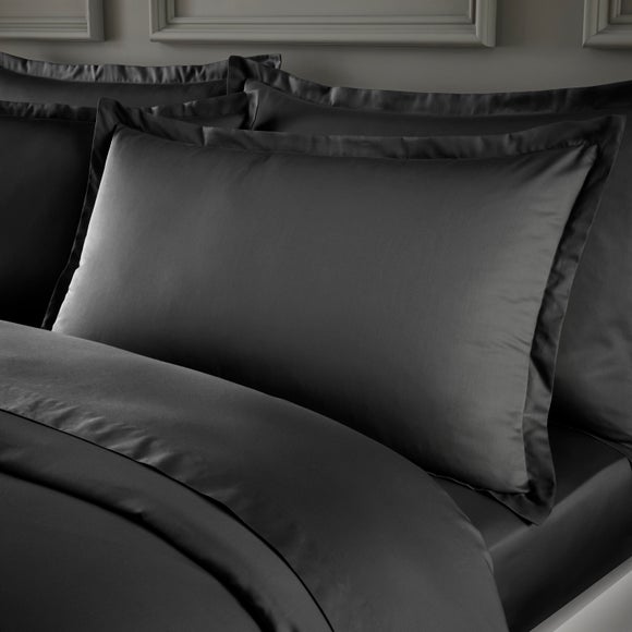 Hotel Cotton Sateen 400 Thread Count Oxford Pillowcase Pair - image 1