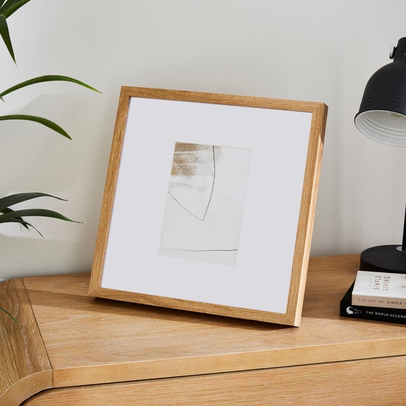 Oversized Mount Square Light Wood Photo Frame - image 1