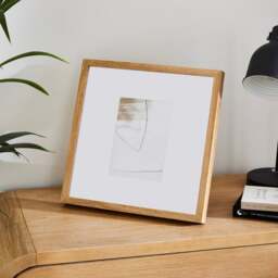 Oversized Mount Square Light Wood Photo Frame - thumbnail 1