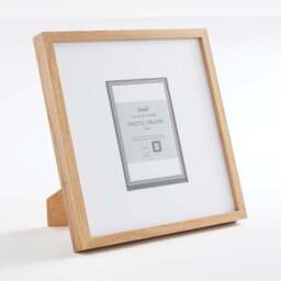 Oversized Mount Square Light Wood Photo Frame - thumbnail 3