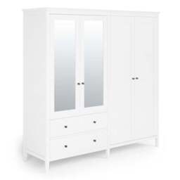 Lynton Mirrored 4 Door Wardrobe - thumbnail 2