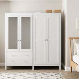 Lynton Mirrored 4 Door Wardrobe