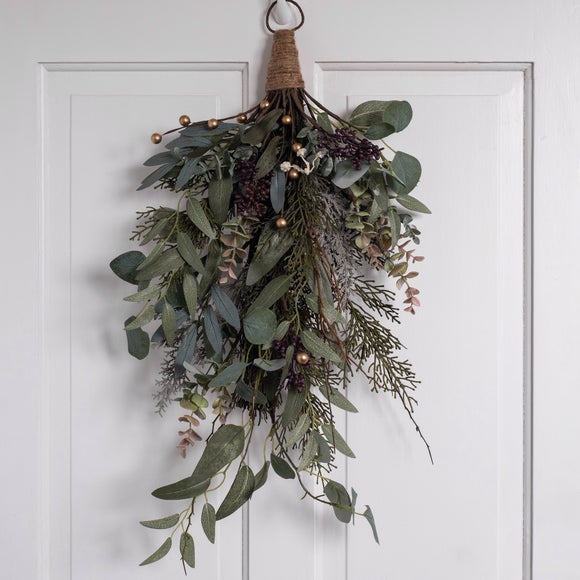 Artificial Rustic Eucalyptus Door Swag - image 1