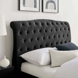 Rosa Bed Frame, Velvet - thumbnail 3
