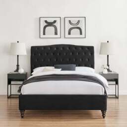 Rosa Bed Frame, Velvet - thumbnail 2