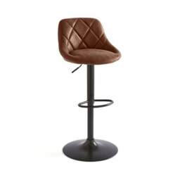 Noah Adjustable Height Barstool, Faux Suede - thumbnail 4